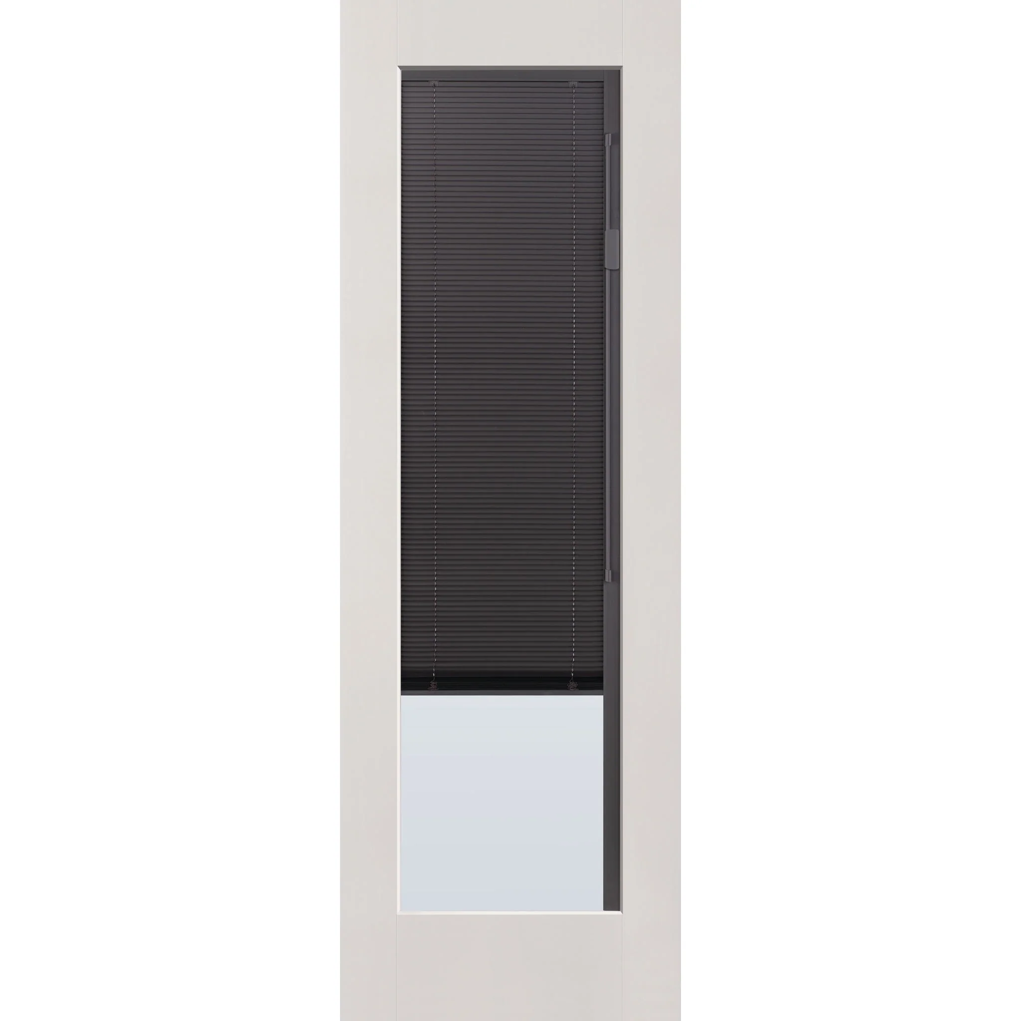 Raise & Lower Blinds Flush Glazed Fiberglass Entry Door - Full Lite (32" x 96") - Image 4
