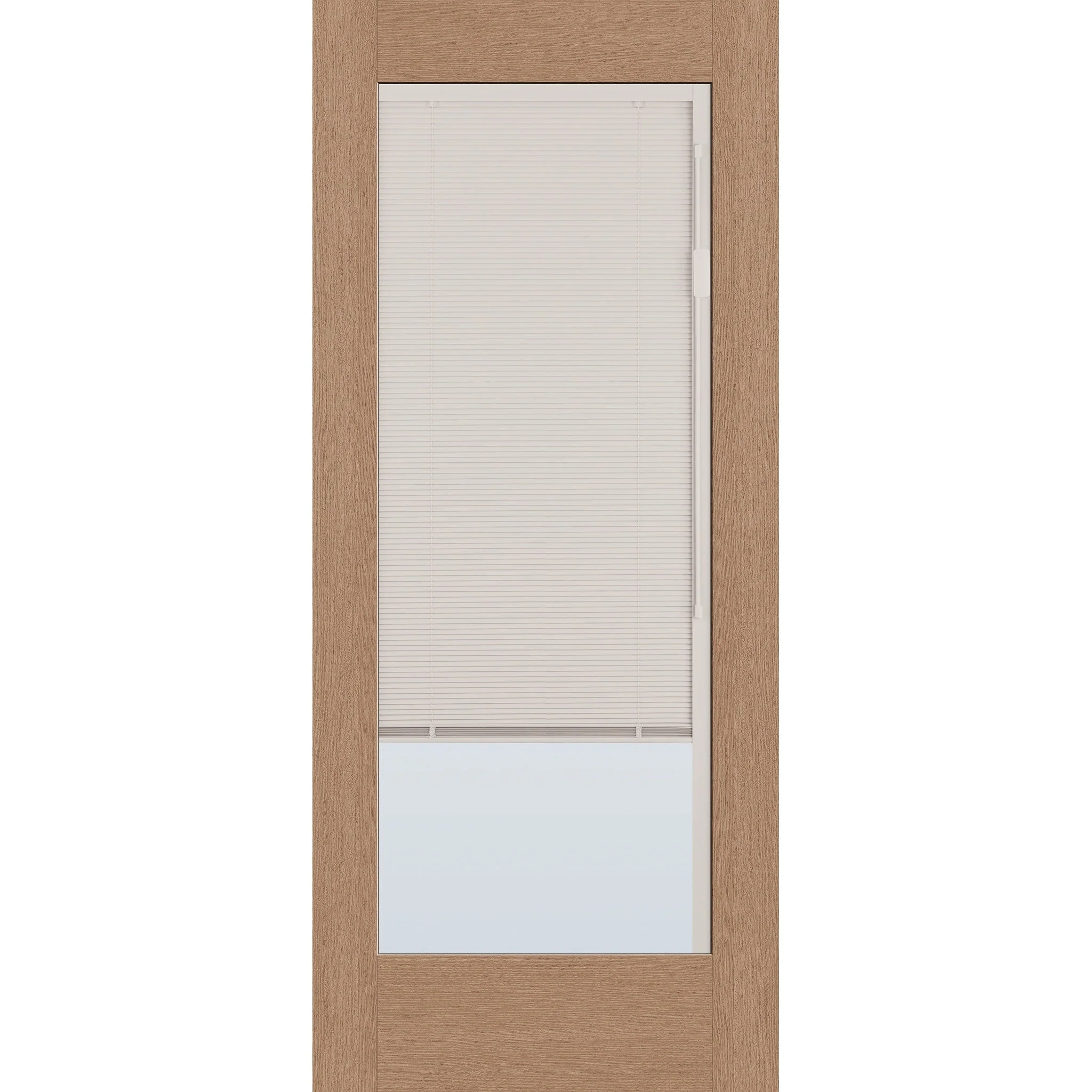 Raise & Lower Blinds Flush Glazed Fiberglass Entry Door - Full Lite (34" x 80")