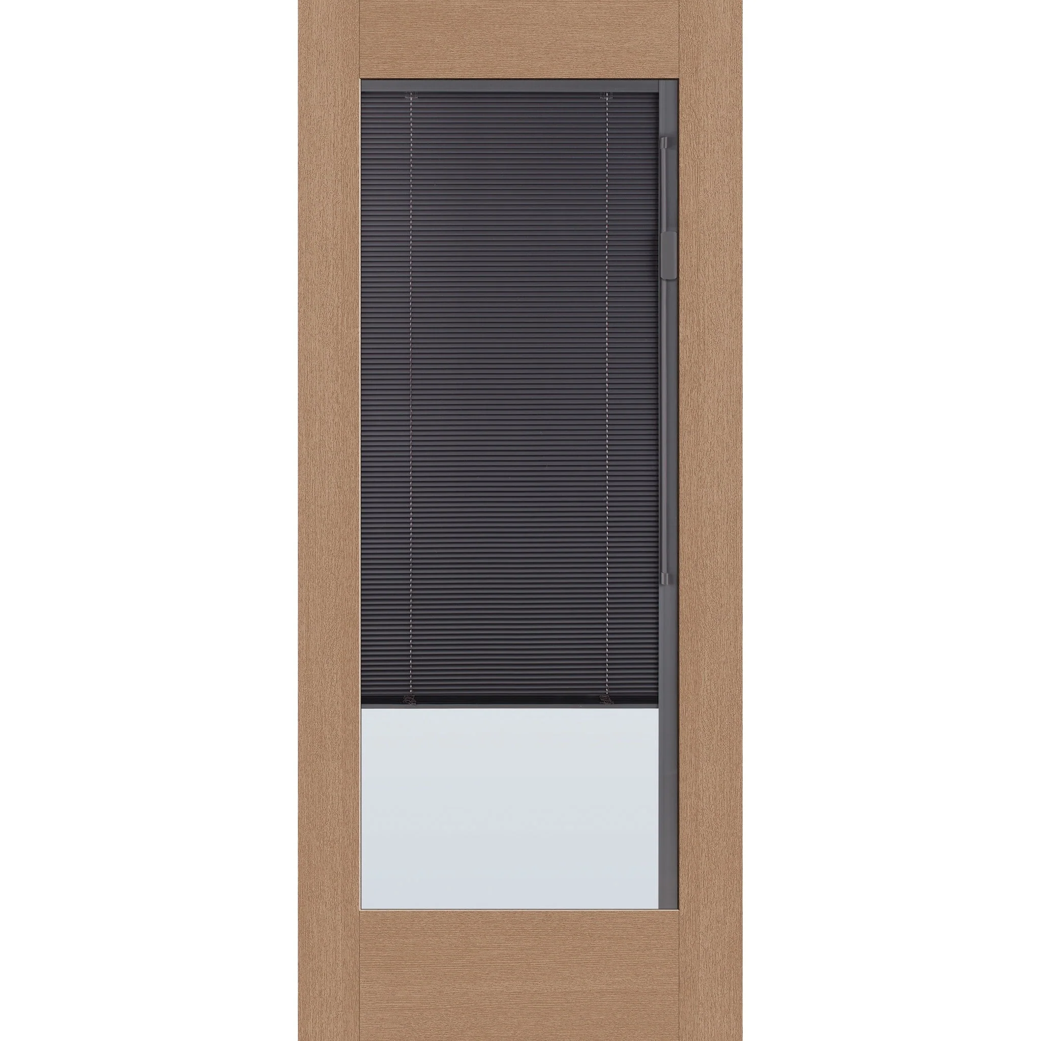 Raise & Lower Blinds Flush Glazed Fiberglass Entry Door - Full Lite (34" x 80") - Image 2