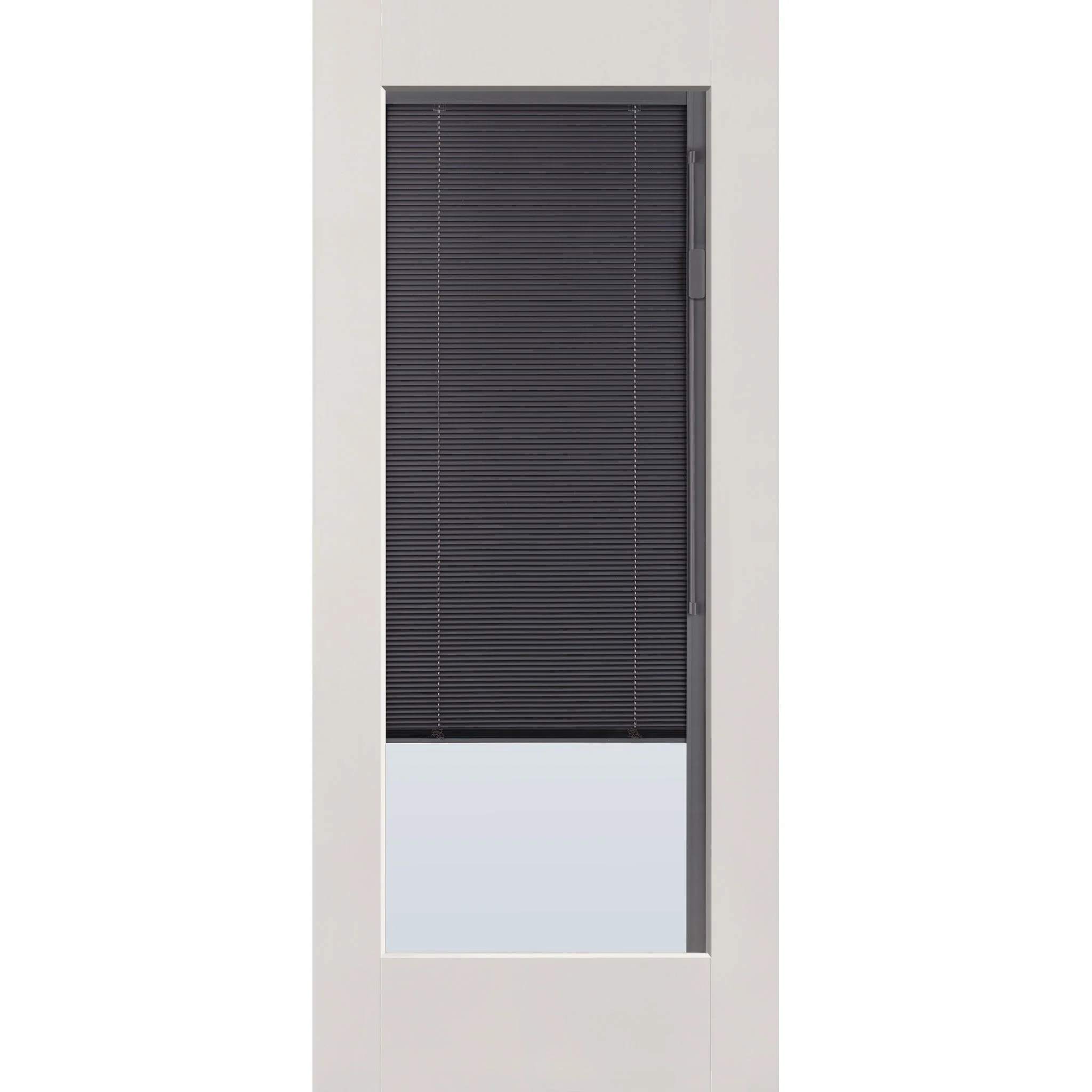 Raise & Lower Blinds Flush Glazed Fiberglass Entry Door - Full Lite (34" x 80") - Image 6