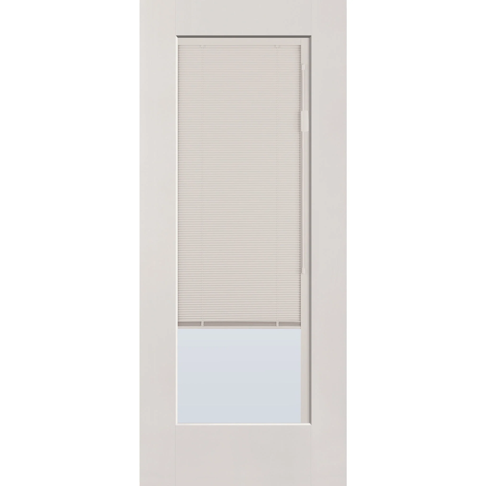 Raise & Lower Blinds Flush Glazed Fiberglass Entry Door - Full Lite (34" x 80") - Image 7