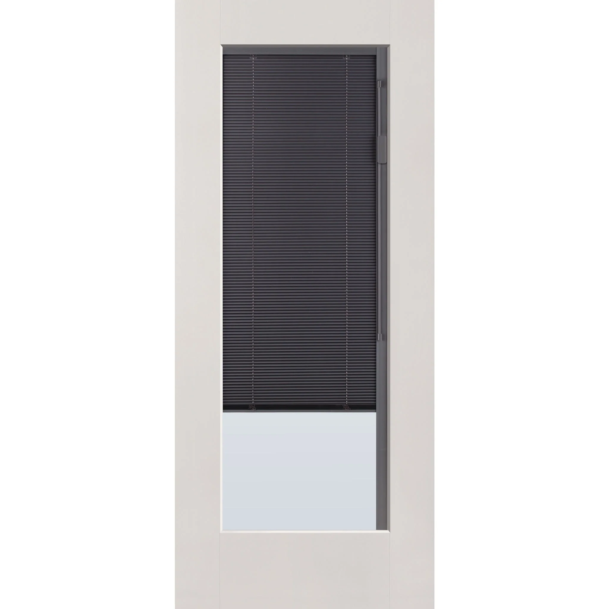 Raise & Lower Blinds Flush Glazed Fiberglass Entry Door - Full Lite (34" x 80") - Image 8