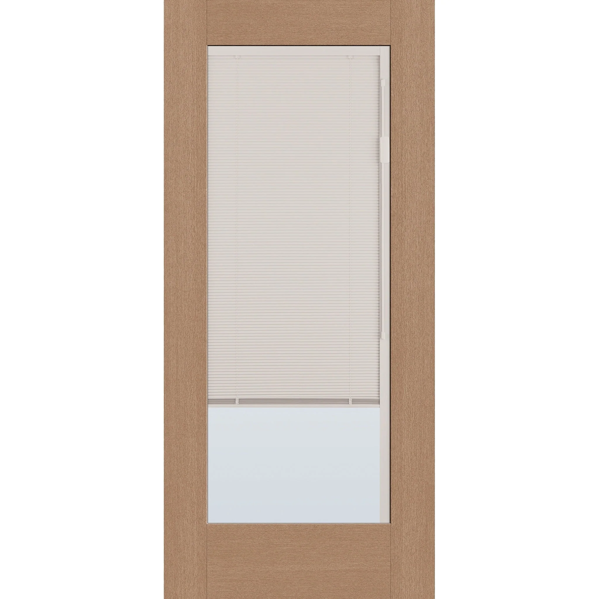 Raise & Lower Blinds Flush Glazed Fiberglass Entry Door - Full Lite (36" x 80")
