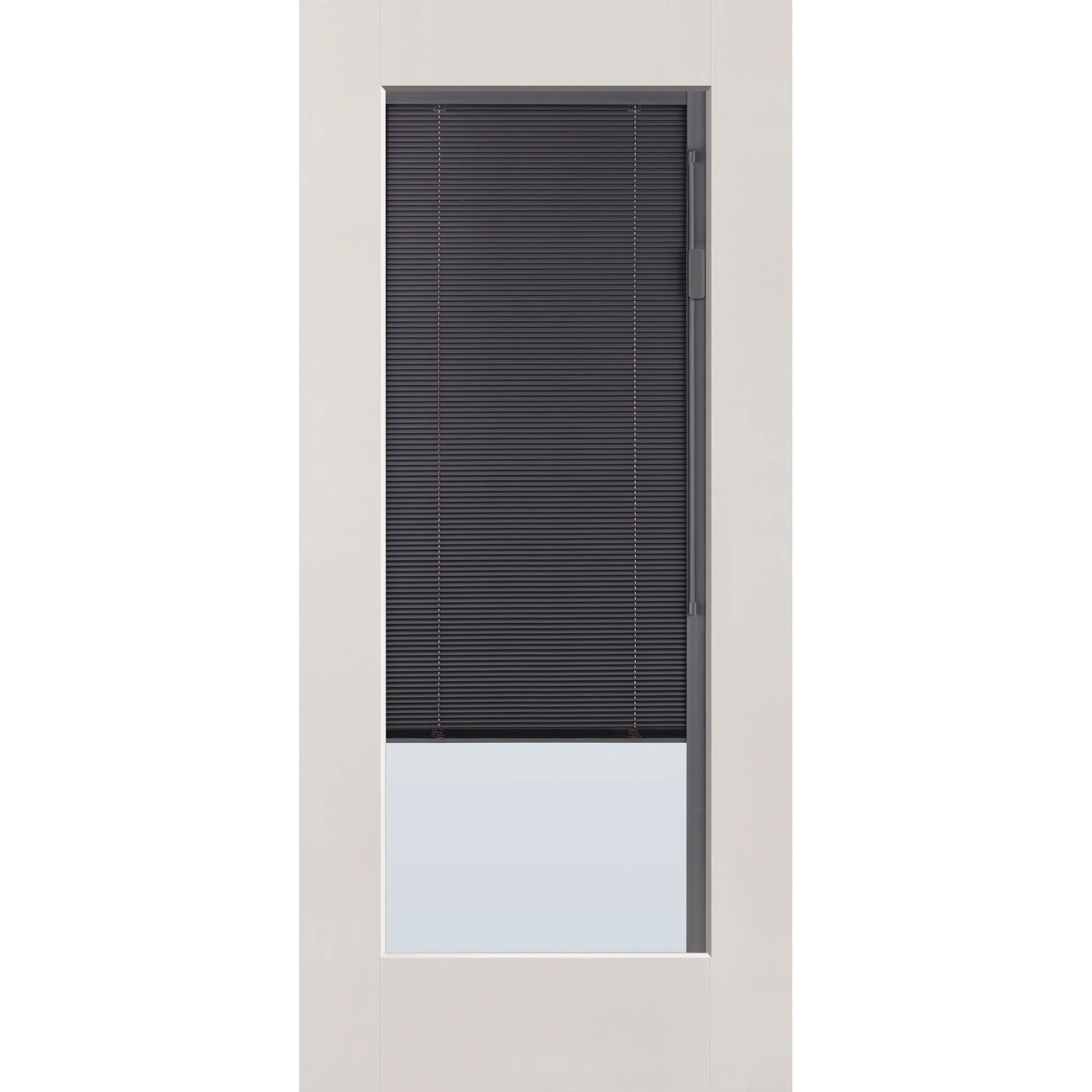 Raise & Lower Blinds Flush Glazed Fiberglass Entry Door - Full Lite (36" x 80") - Image 6