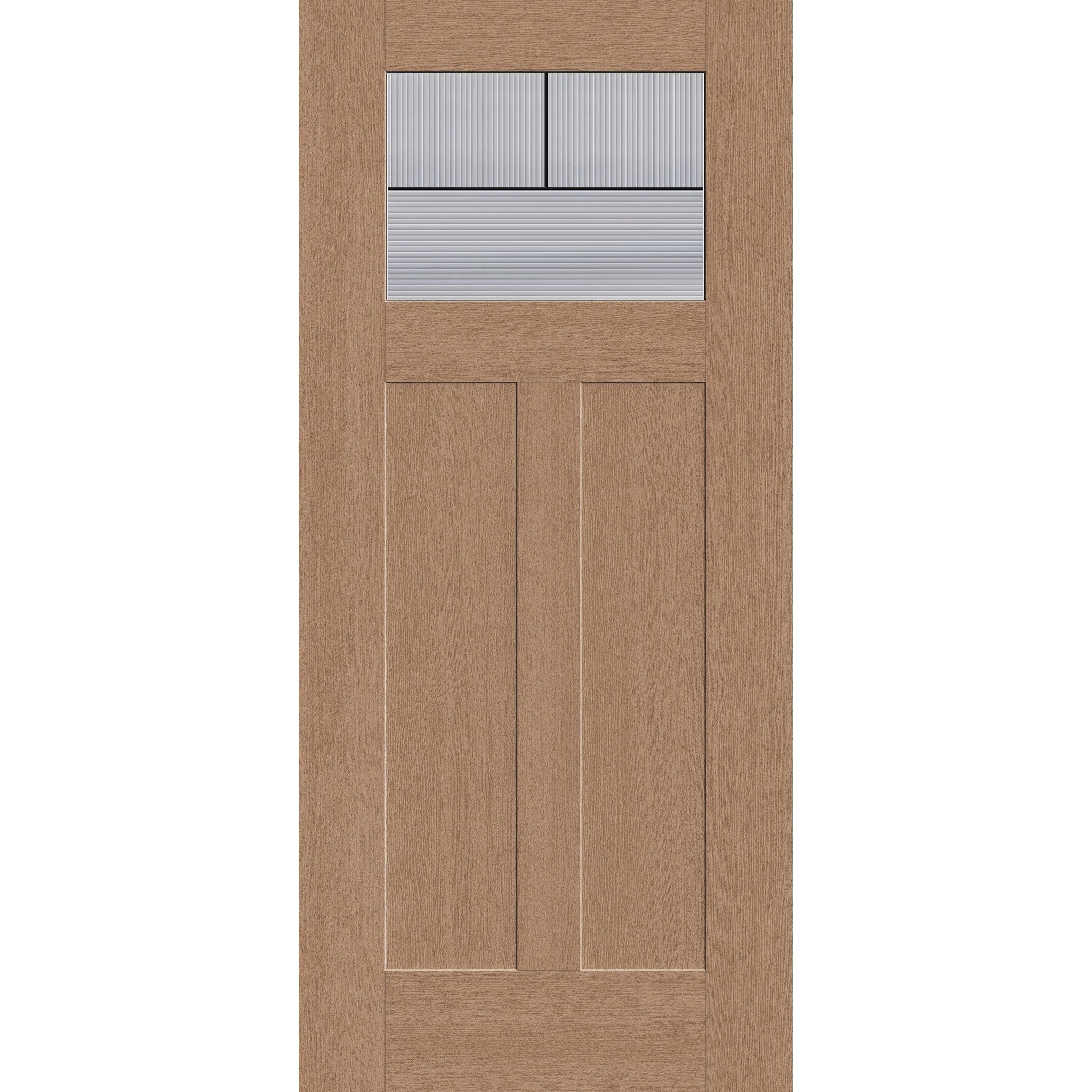 Rill Flush Glazed Fiberglass Entry Door - Craftsman 2 Panel (36" x 80")