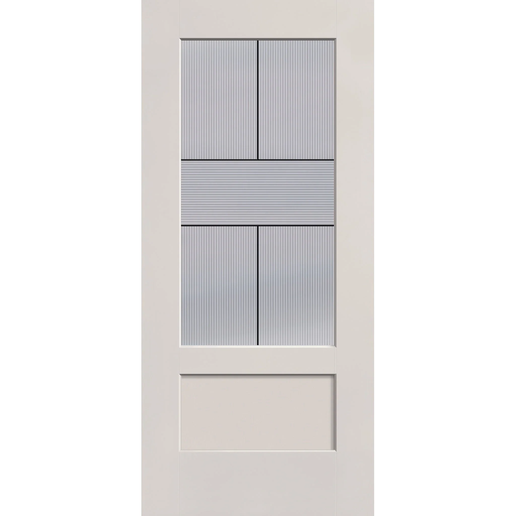 Rill Flush Glazed Hurricane-Rated Fiberglass Entry Door - 3/4 Lite Shaker (36" x 80")