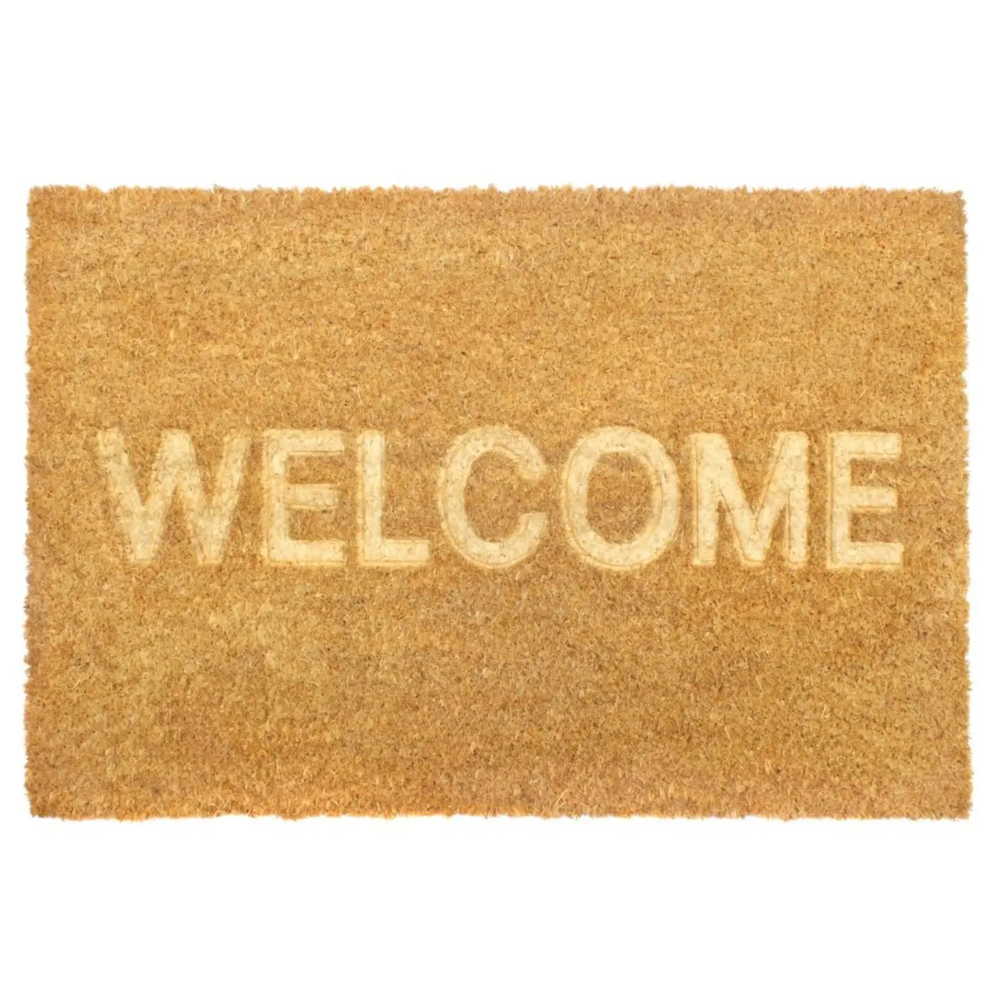 RugSmith Natural Embossed Welcome Coir Doormat, 16" X 24" - Image 4