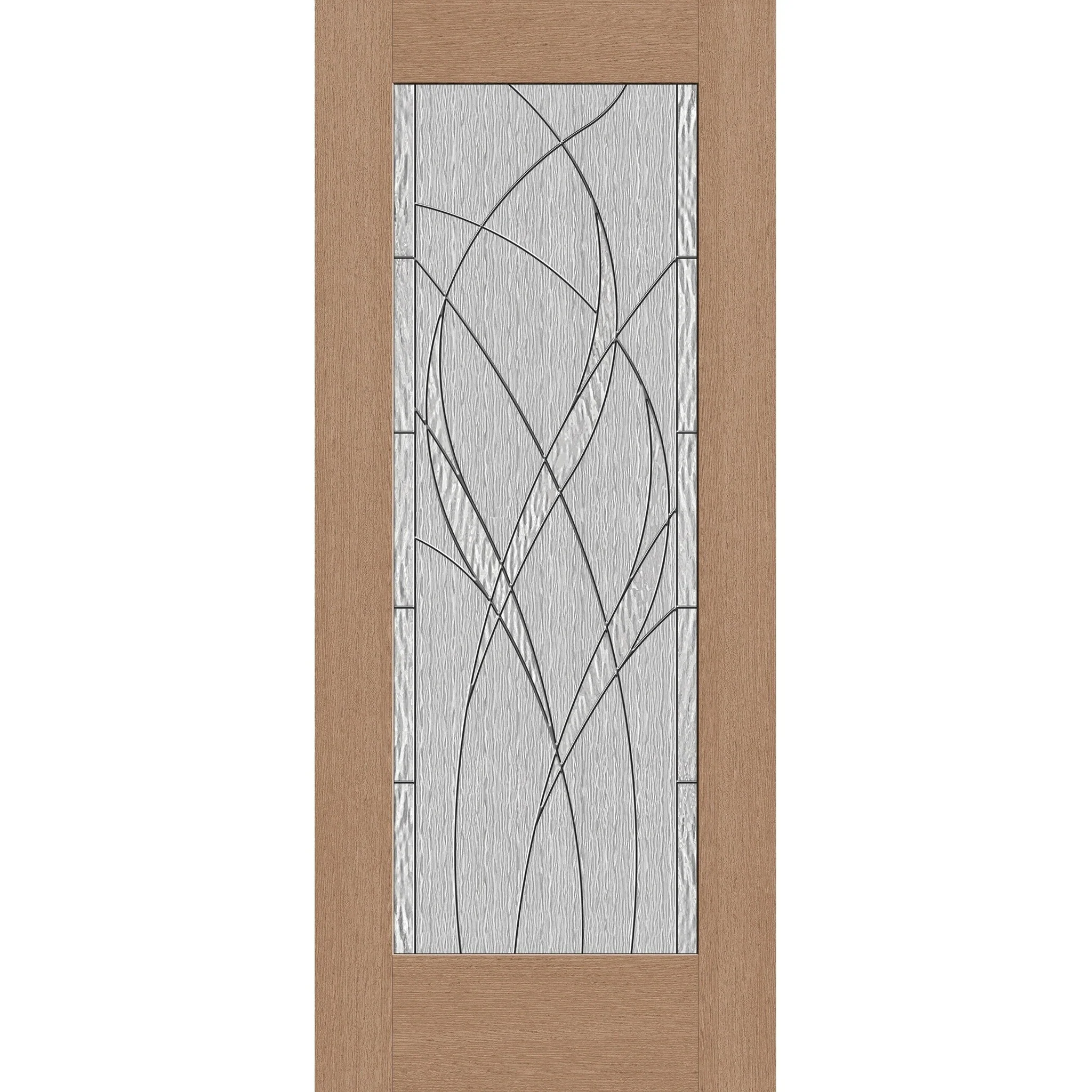 Waterside Flush Glazed Hurricane-Rated Fiberglass Entry Door - Full Lite (34" x 80")