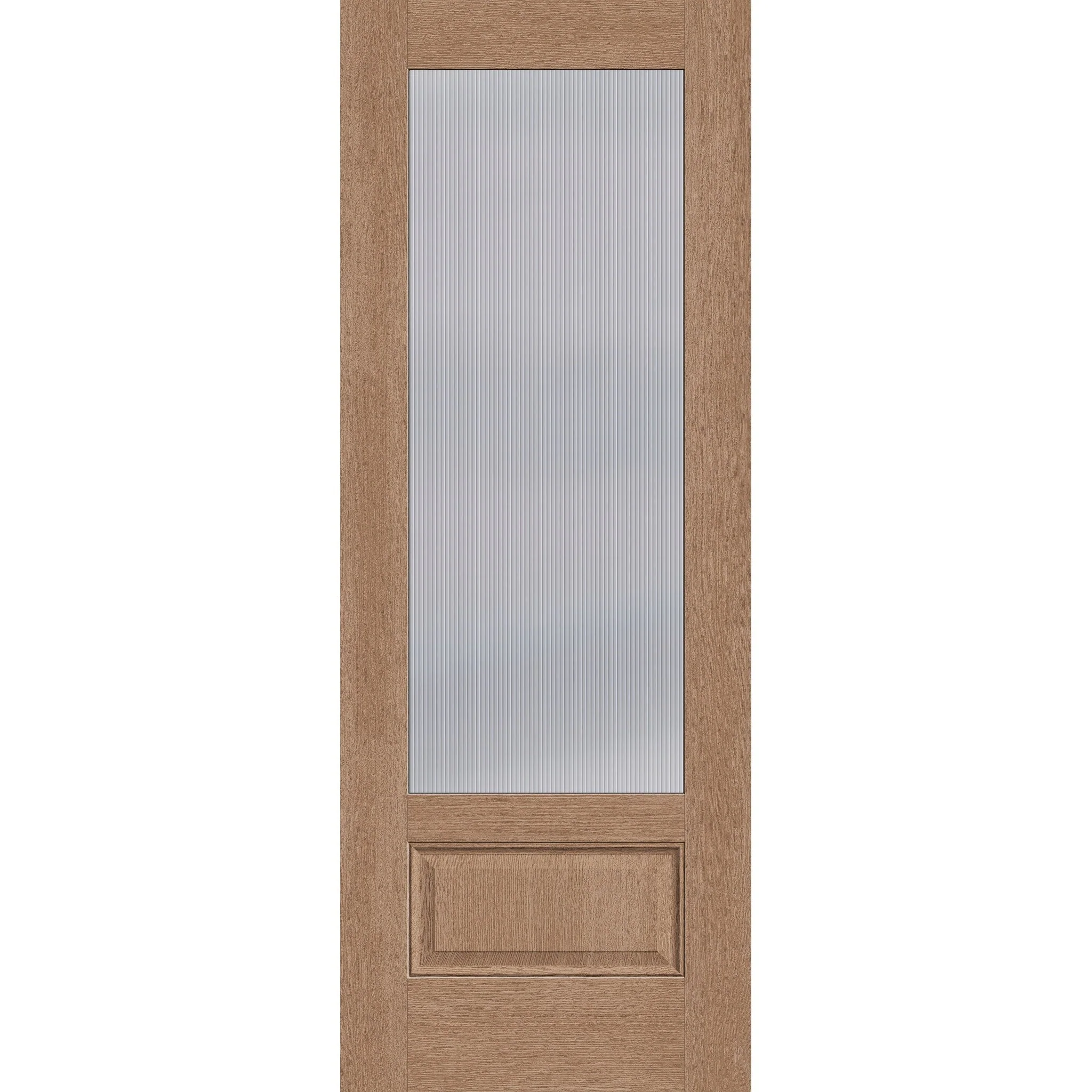 Wide Reed Flush Glazed Fiberglass Entry Door - 3/4 Lite (36" x 96")
