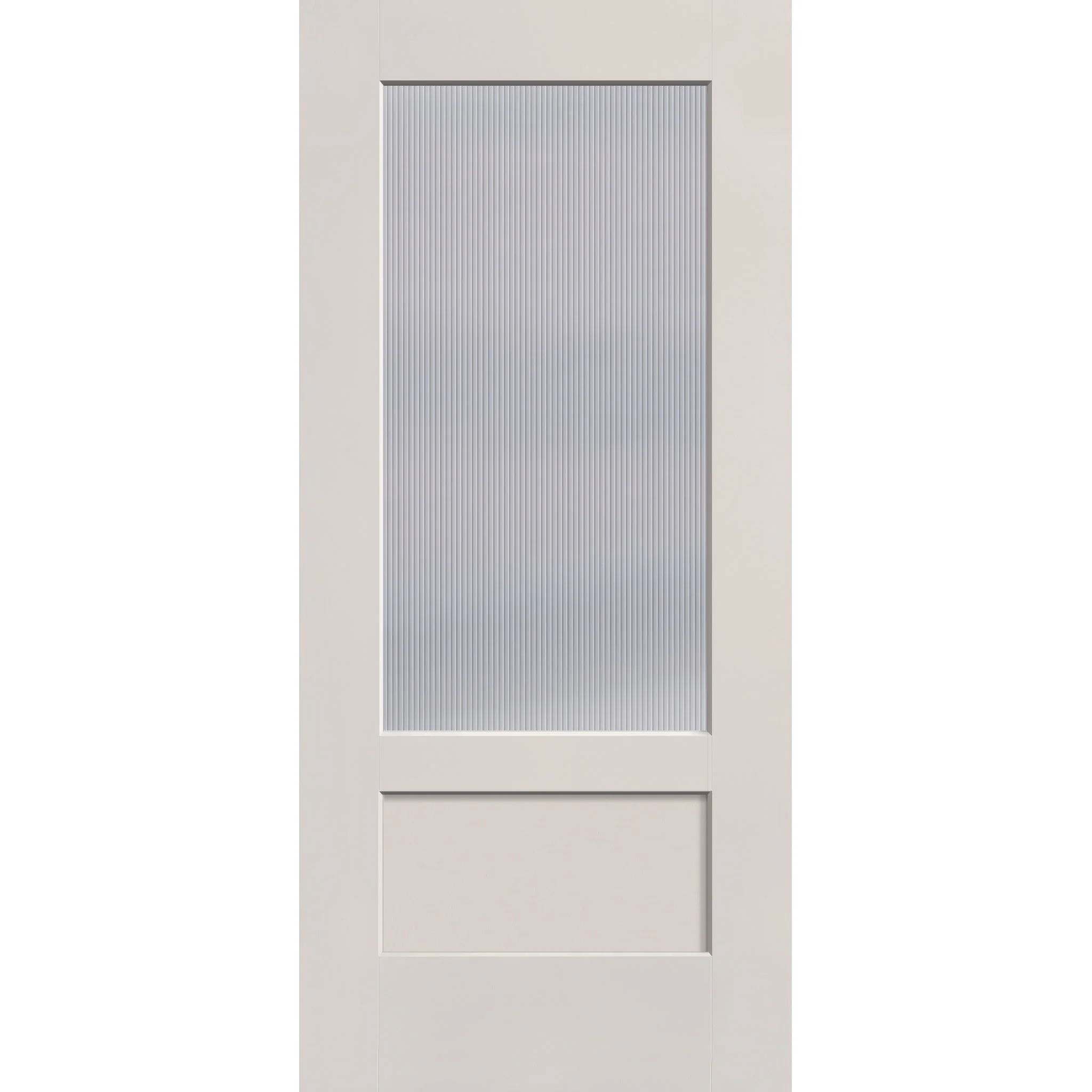 Wide Reed Flush Glazed Fiberglass Entry Door - 3/4 Lite Shaker (36" x 80")