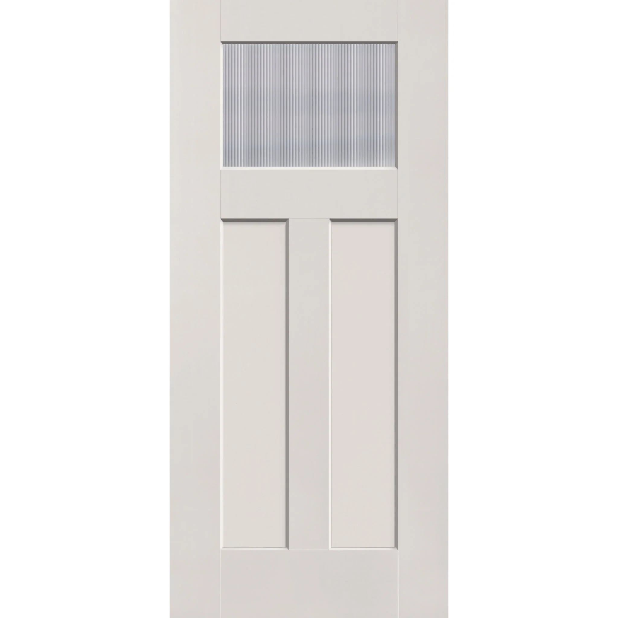 Wide Reed Flush Glazed Fiberglass Entry Door - Craftsman 2 Panel (36" x 80") - Image 2