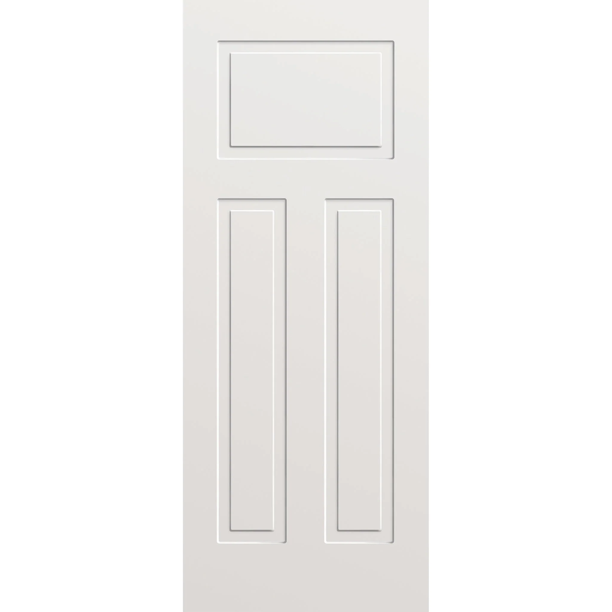 Wood Edge Steel Entry Door - 3 Panel Urban Craftsman (32" x 80")