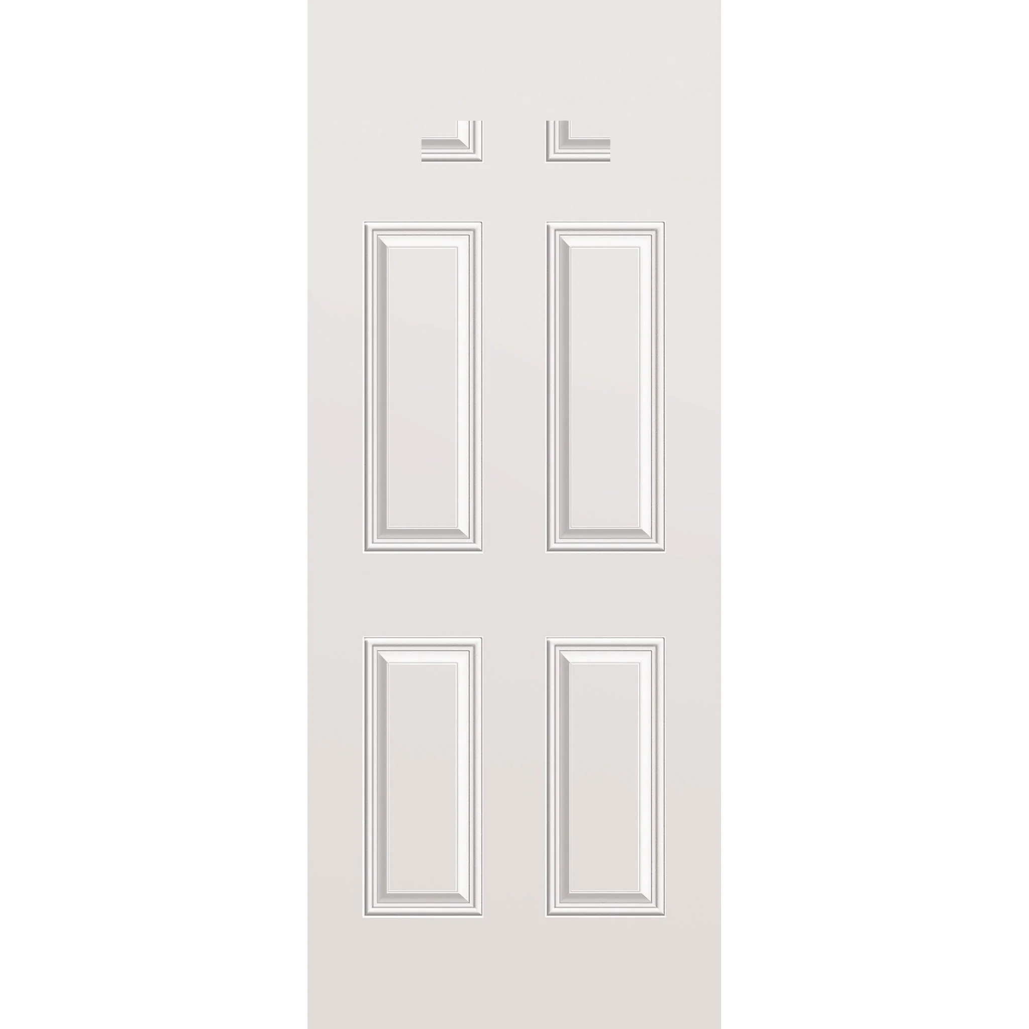 Wood Edge Steel Entry Door - 4 Panel Blank Top (32" x 80")