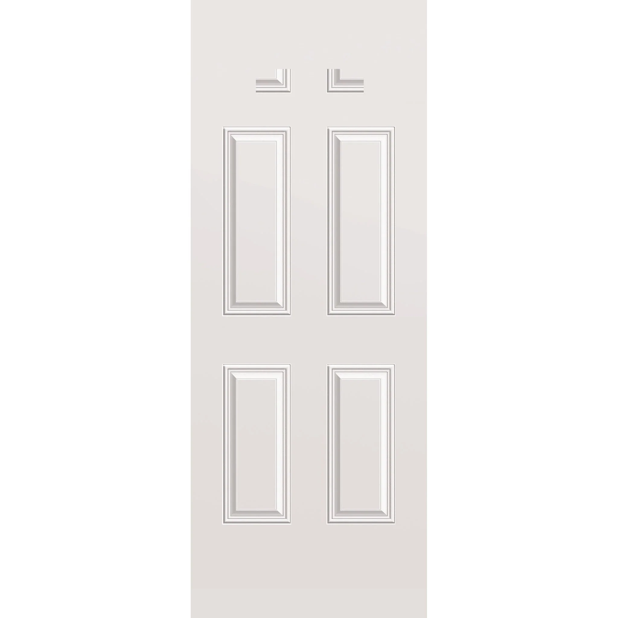 Wood Edge Steel Entry Door - 4 Panel Blank Top (32" x 84")