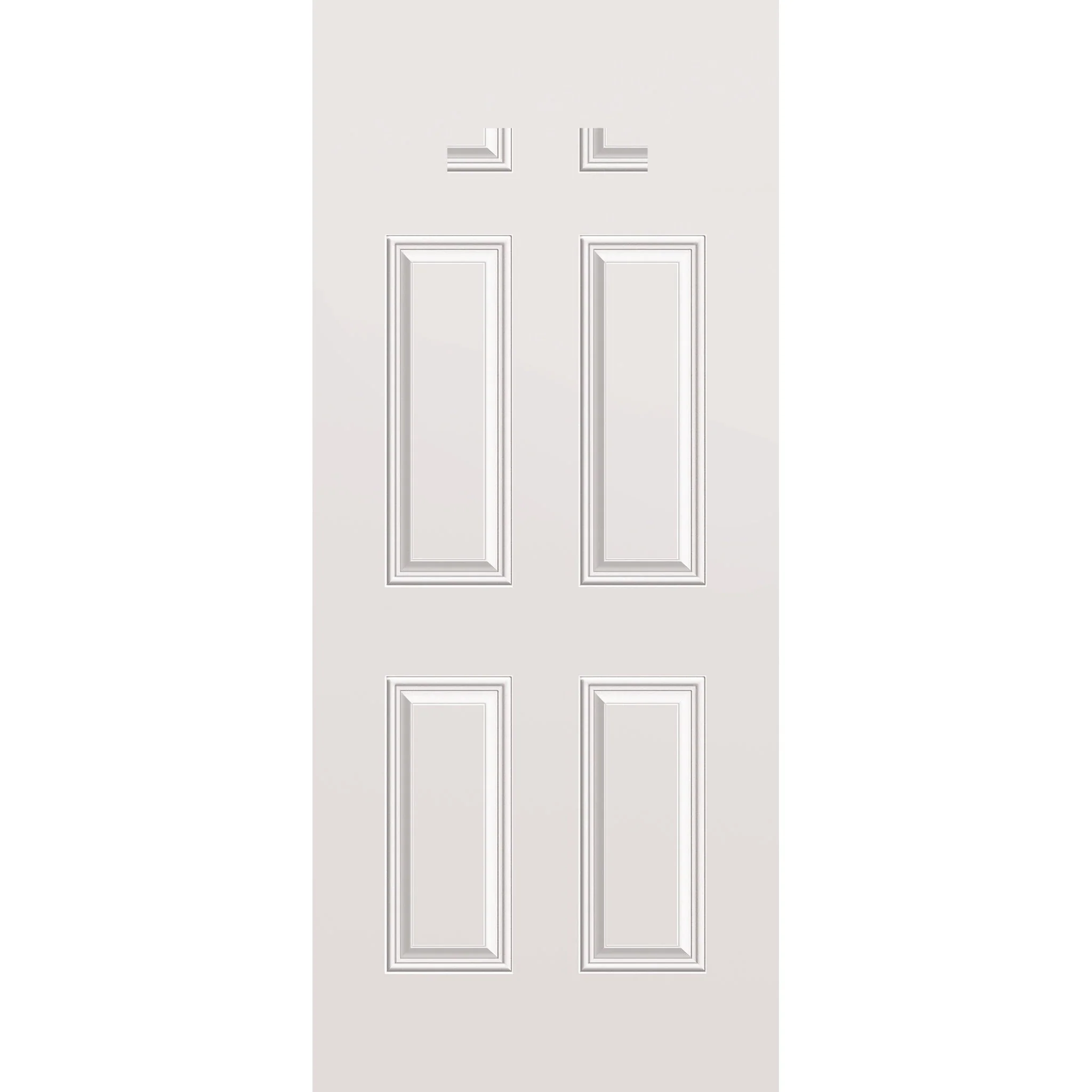 Wood Edge Steel Entry Door - 4 Panel Blank Top (34" x 80")