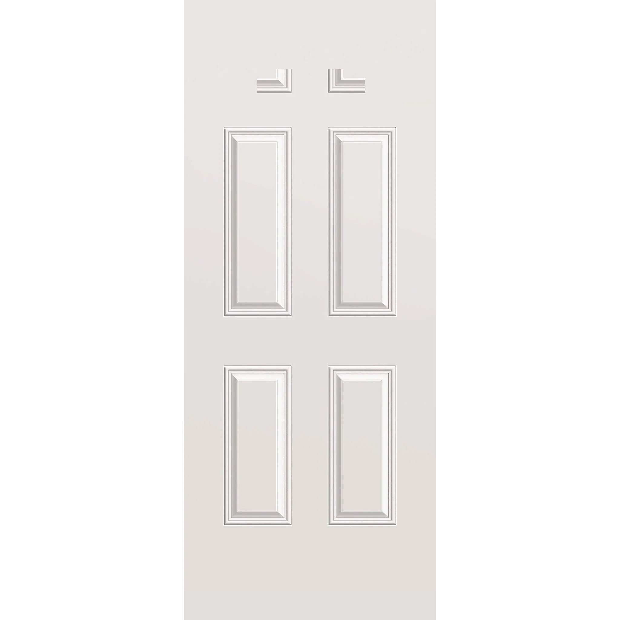 Wood Edge Steel Entry Door - 4 Panel Blank Top (34" x 84")