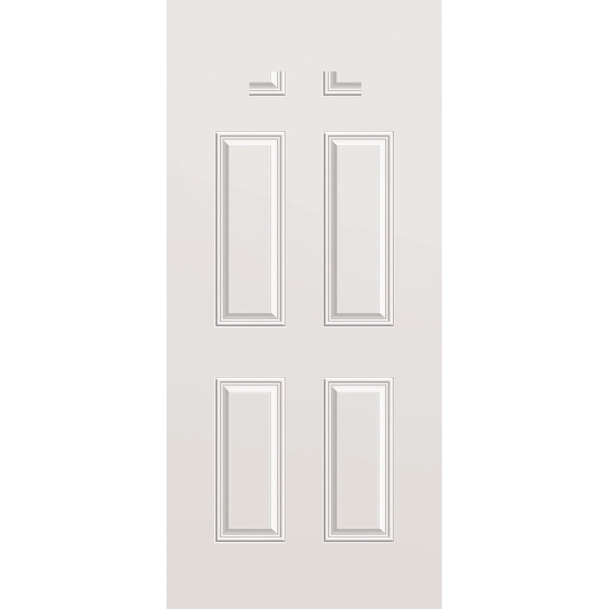 Wood Edge Steel Entry Door - 4 Panel Blank Top (36" x 80")