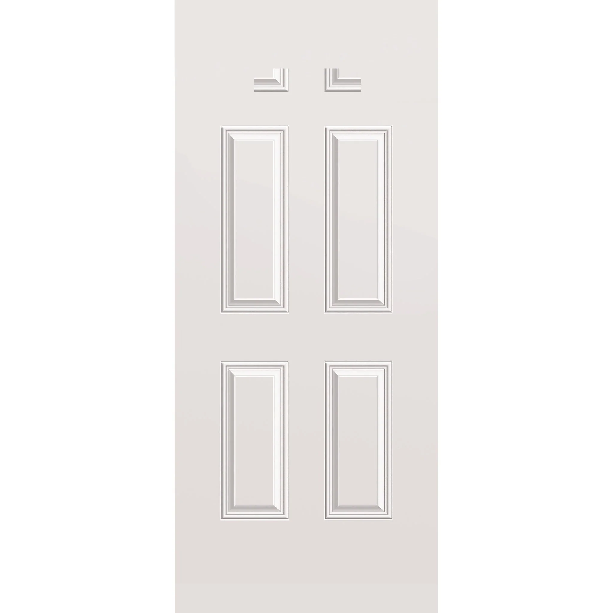 Wood Edge Steel Entry Door - 4 Panel Blank Top (36" x 84")
